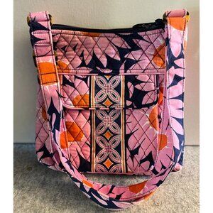 Vera Bradley Pink and Blue and Orange Cross Over Bag , Like New  11 x 11 #1949